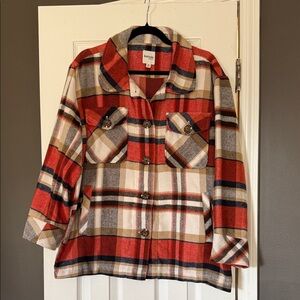 Kensie Women's Plaid Utility Jacket